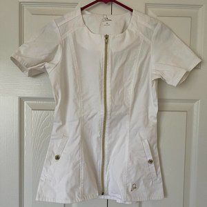 Jaanuu White Scrub Top XS